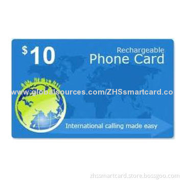 Plastic calling phone card